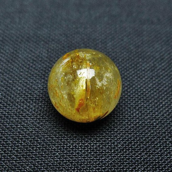 ゴールドタイチンルチル入り 水晶 丸玉 10mm [T355-1402]