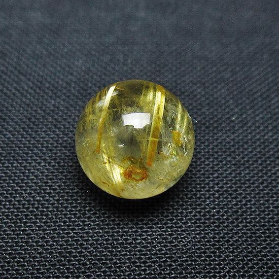 ゴールドタイチンルチル入り 水晶 丸玉 10mm [T355-1433]