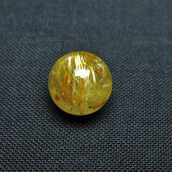 ゴールドタイチンルチル入り 水晶 丸玉 10mm [T355-1457]