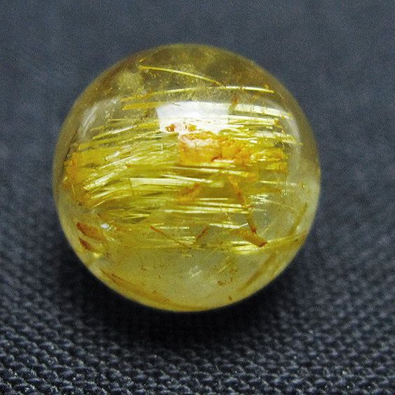 ゴールドタイチンルチル入り 水晶 丸玉 10mm [t355-1563]