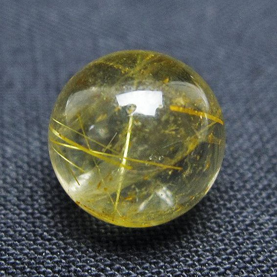 ゴールドタイチンルチル入り 水晶 丸玉 10mm [t355-1577]