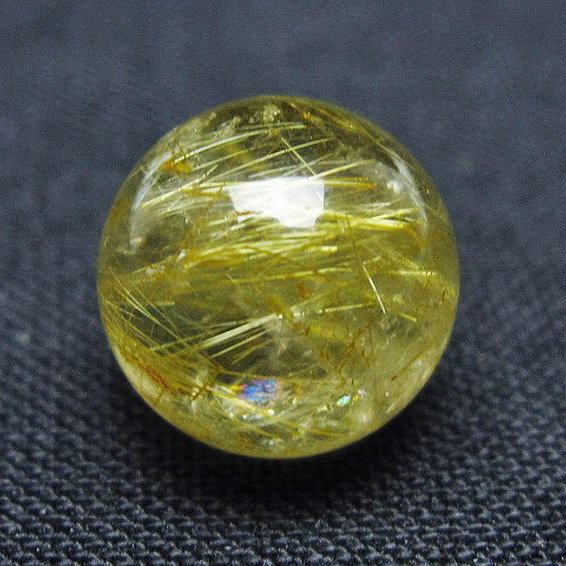 ゴールドタイチンルチル入り 水晶 丸玉 10mm [t355-1595]