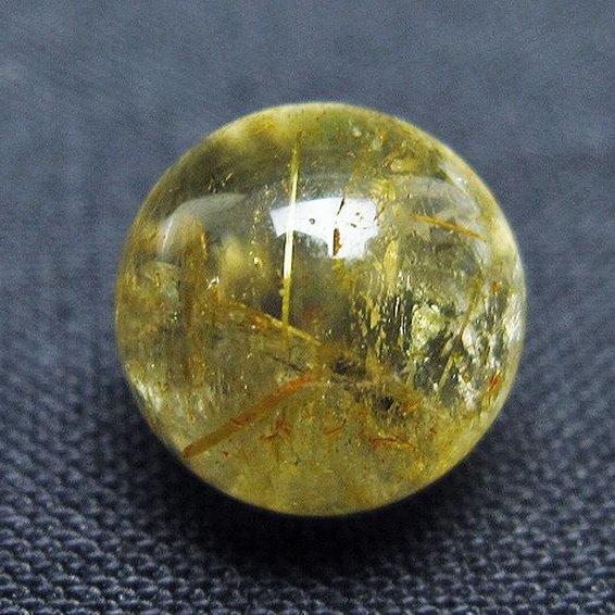 ゴールドタイチンルチル入り 水晶 丸玉 10mm [t355-1601]