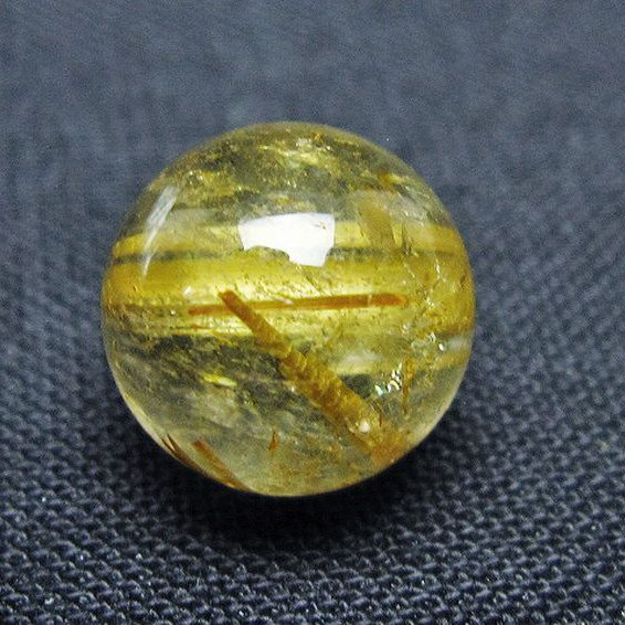 ゴールドタイチンルチル入り 水晶 丸玉 10mm [t355-1614]