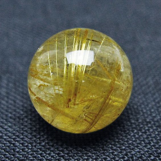 ゴールドタイチンルチル入り 水晶 丸玉 10mm [t355-1628]