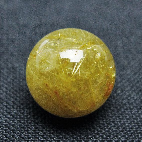 ゴールドタイチンルチル入り 水晶 丸玉 10mm [t355-1636]