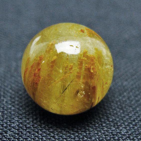 ゴールドタイチンルチル入り 水晶 丸玉 10mm [t355-1642]