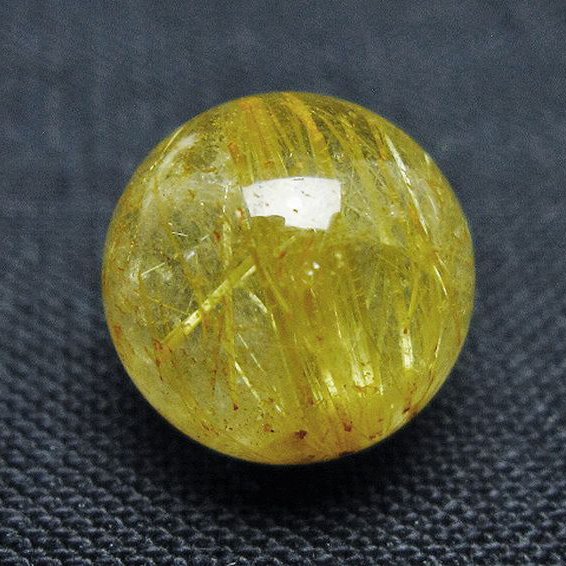 ゴールドタイチンルチル入り 水晶 丸玉 10mm [t355-1653]