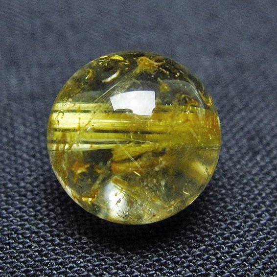 ゴールドタイチンルチル入り 水晶 丸玉 10mm [t355-1668]