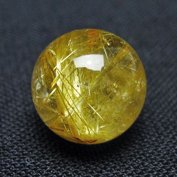 ゴールドタイチンルチル入り 水晶 丸玉 10mm [t355-1670]