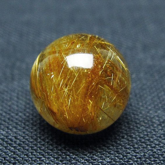 ゴールドタイチンルチル入り 水晶 丸玉 10mm [t355-1671]