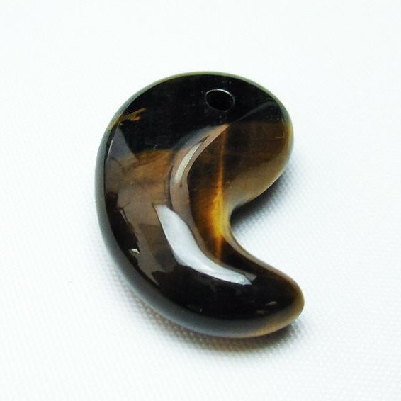 タイガーアイ※黄虎目石 勾玉[T356-1556]