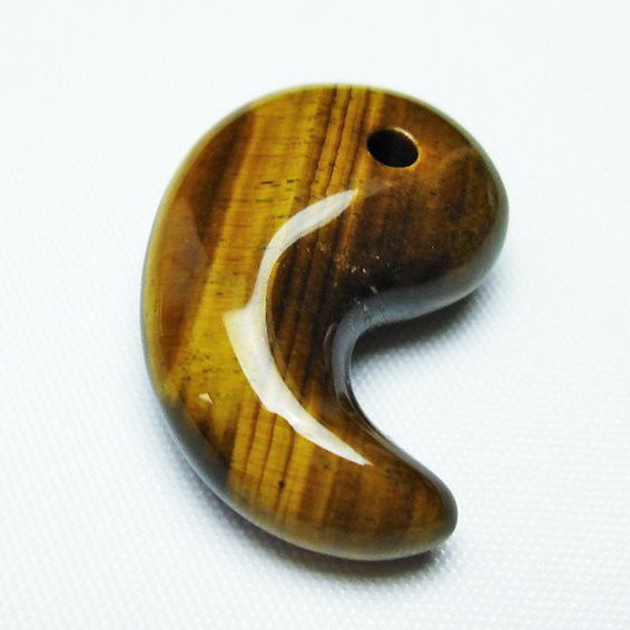 タイガーアイ※黄虎目石 勾玉[T356-1584]