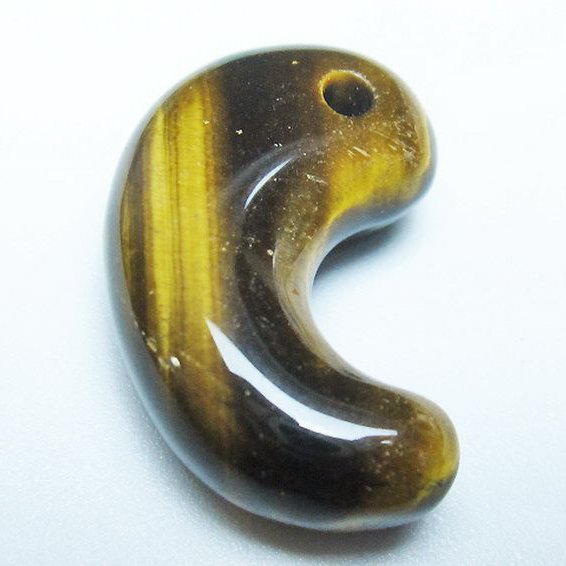 タイガーアイ※黄虎目石 勾玉[T356-1731]