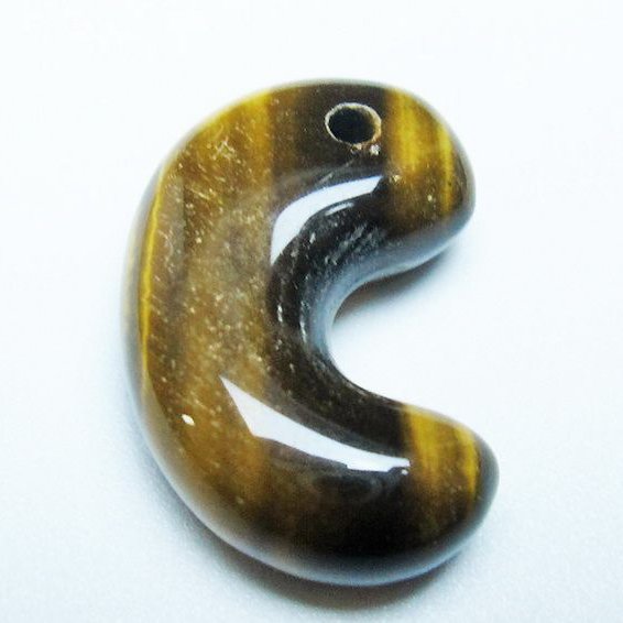 タイガーアイ※黄虎目石 勾玉[T356-1753]