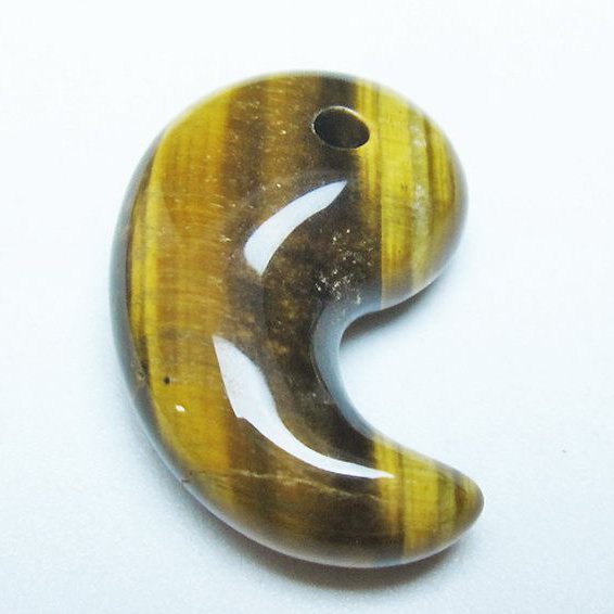 タイガーアイ※黄虎目石 勾玉[T356-1772]