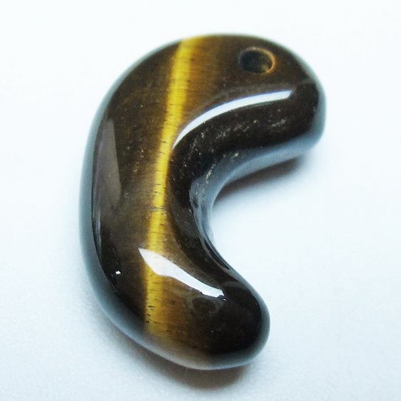 タイガーアイ※黄虎目石 勾玉[T356-1777]