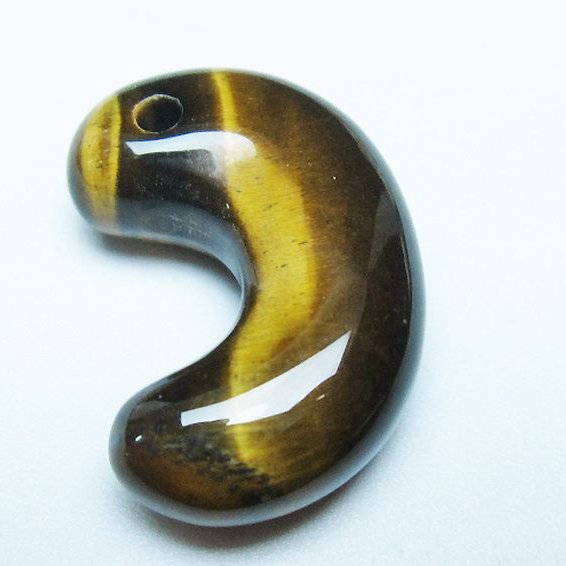 タイガーアイ※黄虎目石 勾玉[T356-1782]
