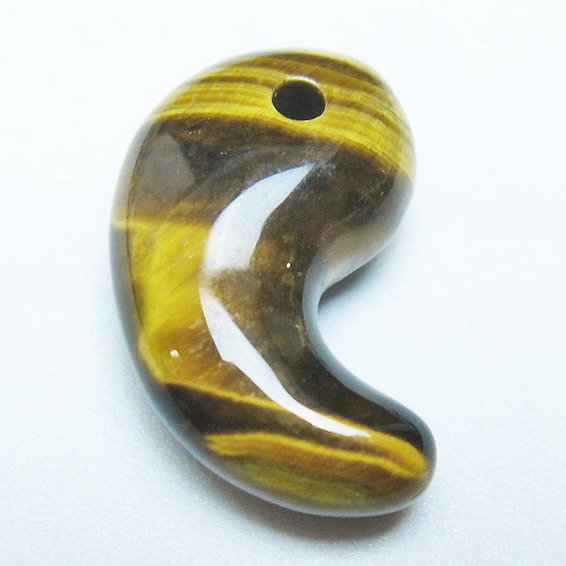 タイガーアイ※黄虎目石 勾玉[T356-1801]