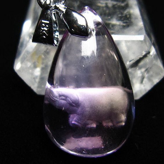 アメトリン十二支「亥」彫刻入り ペンダント [T365-556]