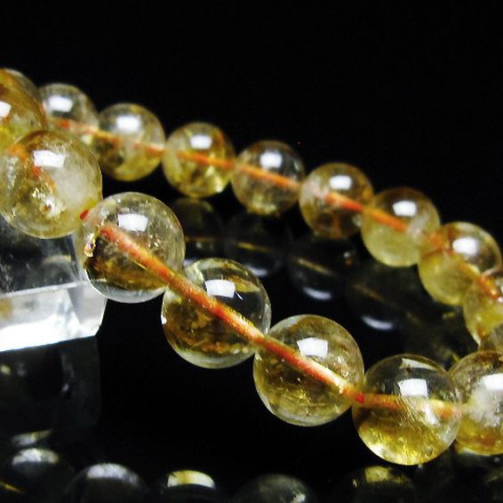 虹入り シトリン ブレスレット 11mm [t366-13688]