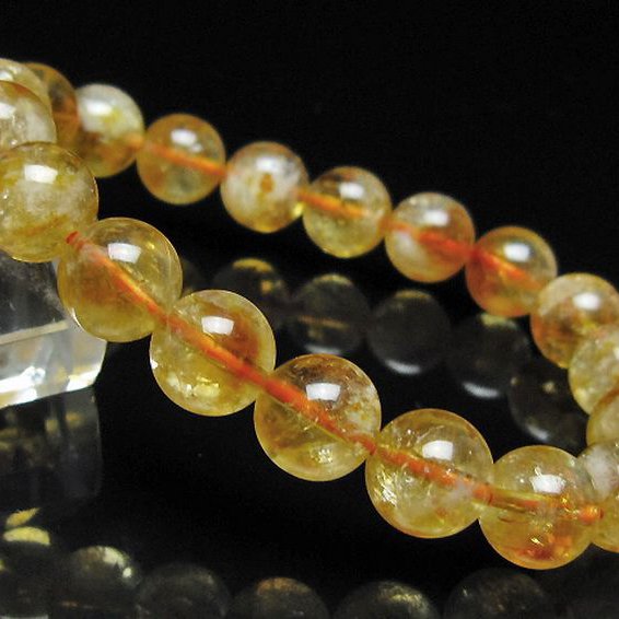 虹入り シトリン ブレスレット 10mm [t366-13797]