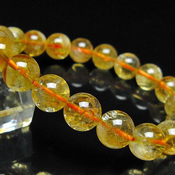 虹入り シトリン ブレスレット 10mm [t366-13933]
