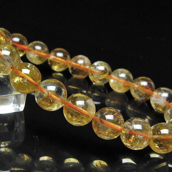 虹入り シトリン ブレスレット 10mm [t366-13961]