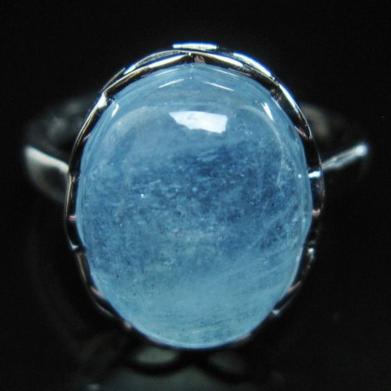 アクアマリン 指輪 (14号)[T367-6364]