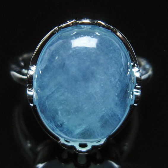 アクアマリン 指輪 (14号)[T367-6681]