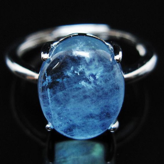 アクアマリン 指輪 (14号)[T367-6871]