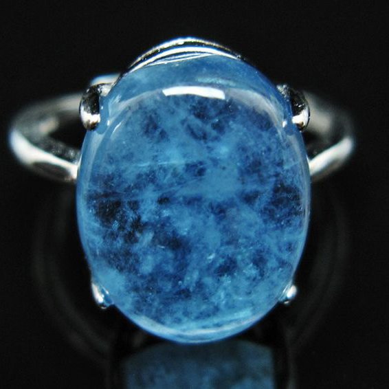 アクアマリン 指輪 (14号)[T367-6921]