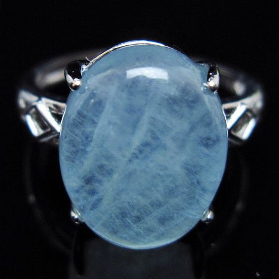 アクアマリン 指輪 (15号)[T367-6942]