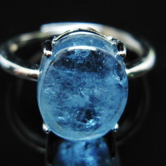 アクアマリン 指輪 (14号)[T367-6981]