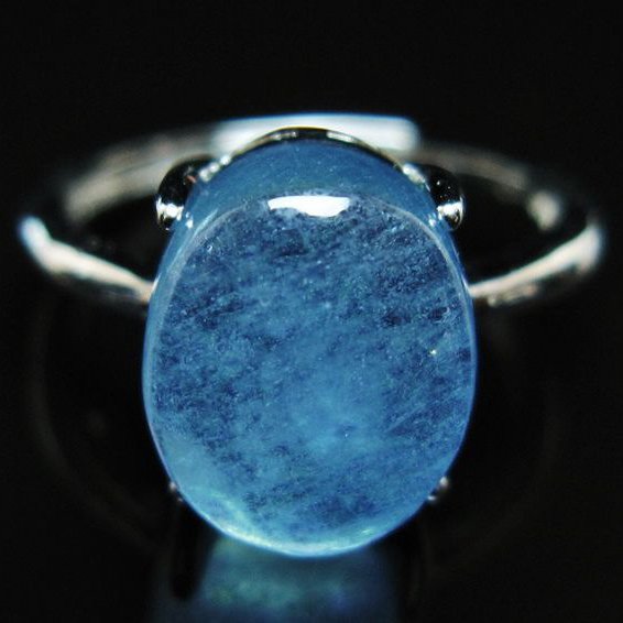 アクアマリン 指輪 (15号) [t367-7218]