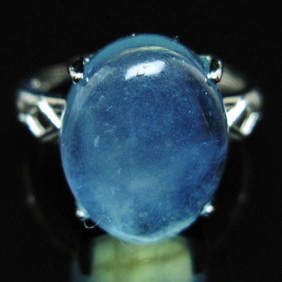 アクアマリン 指輪 (16号) [t367-7257]