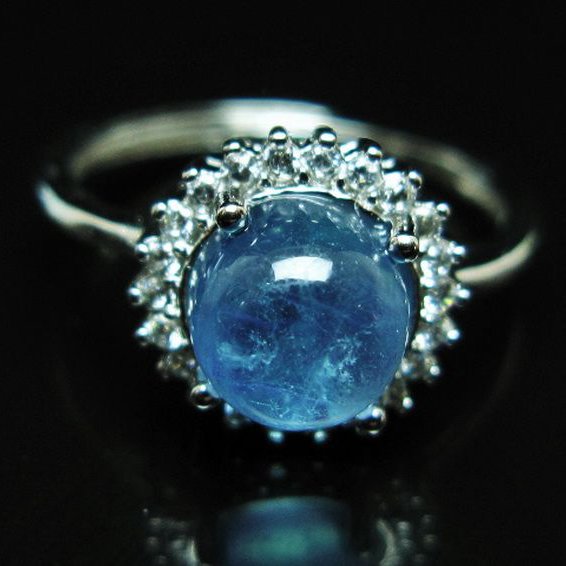 アクアマリン 指輪 (19号) [t367-7316]