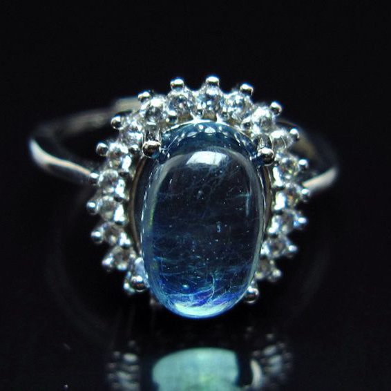 アクアマリン 指輪 (17号)[T367-7346]