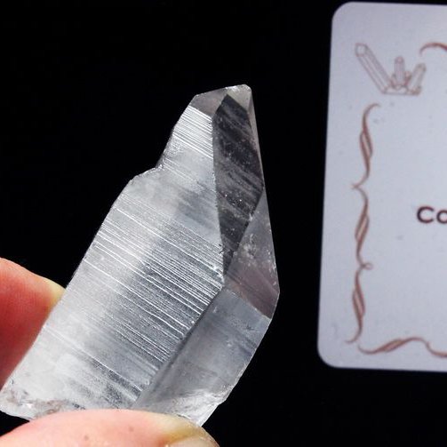 レムリアンシード水晶 原石 ミナスジェライス州コリント産 ※証明書付き[T370-4109]