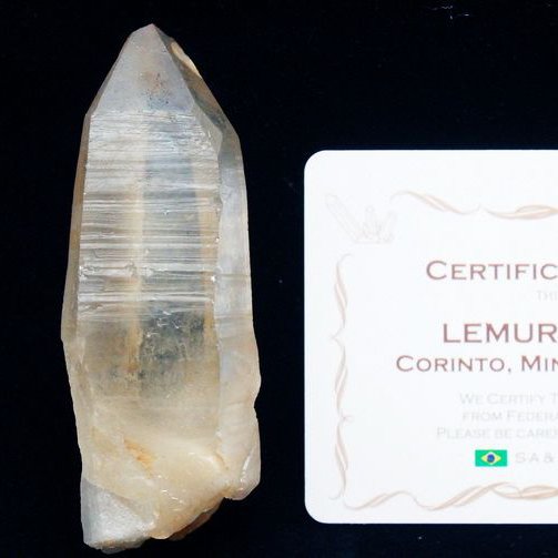 シトリン レムリアンシード水晶 原石 ミナスジェライス州コリント産 ※証明書付き[T370-4179]