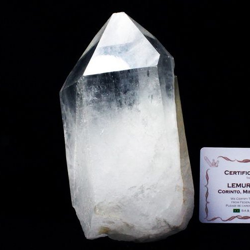 レムリアンシード水晶 原石 ミナスジェライス州コリント産 ※証明書付き[T370-4204]