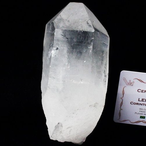 レムリアンシード水晶 原石 ミナスジェライス州コリント産 ※証明書付き[T370-4208]