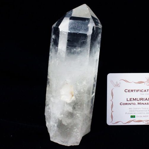 レムリアンシード水晶 原石 ミナスジェライス州コリント産 ※証明書付き[T370-4214]