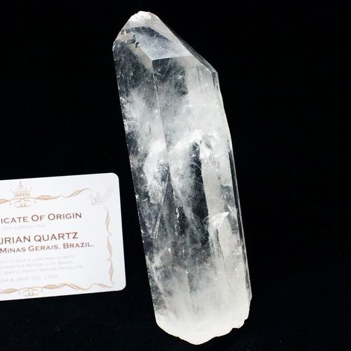 レムリアンシード水晶 原石 ミナスジェライス州コリント産 ※証明書付き[T370-4373]