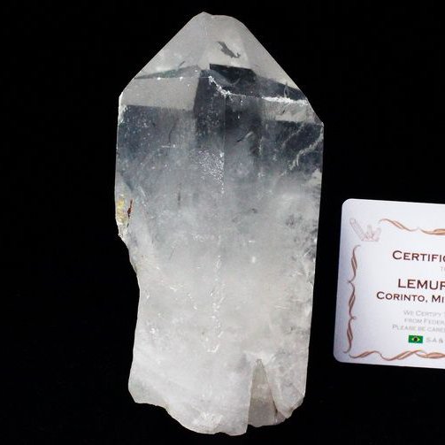 レムリアンシード水晶 原石 ミナスジェライス州コリント産 ※証明書付き[T370-4377]