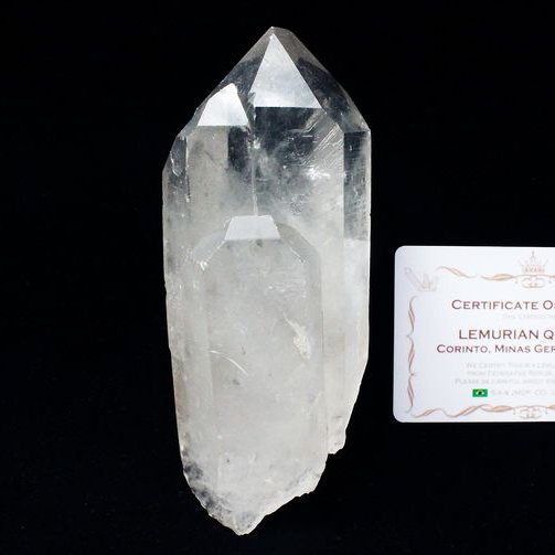 レムリアンシード カテドラルライブラリー 水晶 原石 ミナスジェライス州コリント産 ※証明書付き[T370-4394]