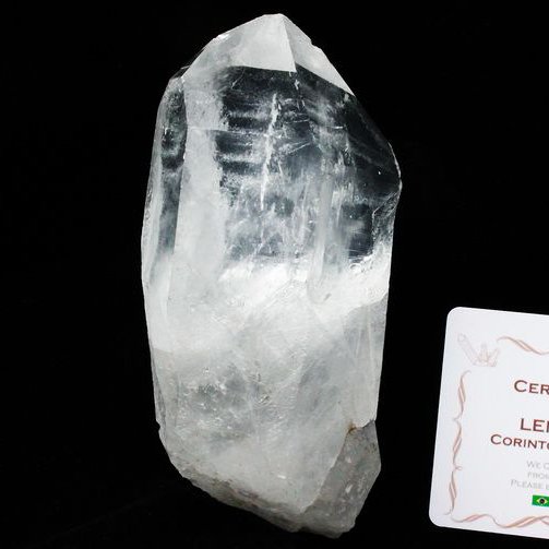 レムリアンシード水晶 原石 ミナスジェライス州コリント産 ※証明書付き[T370-4615]