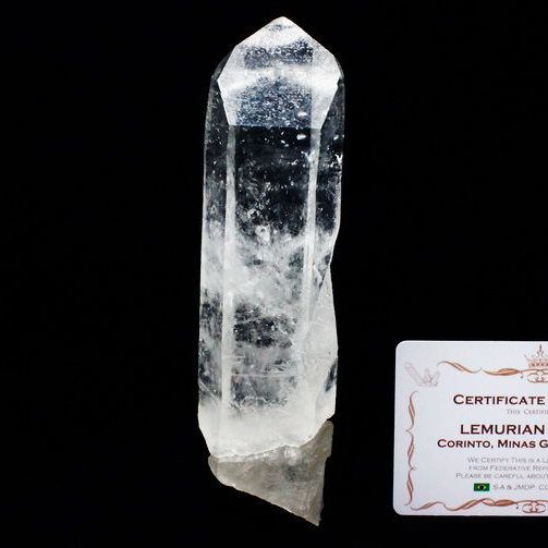 レムリアンシード水晶 原石 ミナスジェライス州コリント産 ※証明書付き[T370-4735]