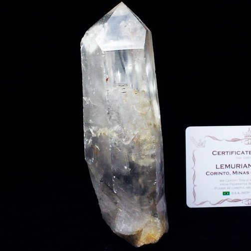 シトリン レムリアンシード水晶 原石 ミナスジェライス州コリント産 ※証明書付き[T370-4816]