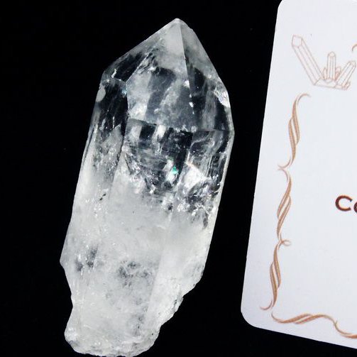 レムリアンシード 虹入り 水晶 原石 ミナスジェライス州コリント産 ※証明書付き[T370-4861]